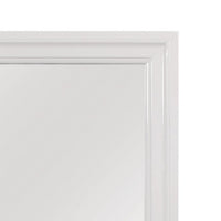 Teich Vanity Dresser Mirror, Modern Glam White Wood Frame, 39x 39 - BM351952