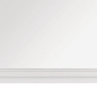 Teich Vanity Dresser Mirror, Modern Glam White Wood Frame, 39x 39 - BM351952