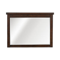 Daisy Vanity Dresser Mirror, Rustic Brown Mango Veneer Frame, 35 x 48 - BM351953
