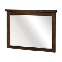 Daisy Vanity Dresser Mirror, Rustic Brown Mango Veneer Frame, 35 x 48 - BM351953