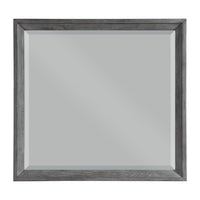Stacy Vanity Dresser Mirror, Wire Brushed Gray Wood Frame, 39 x 41 - BM351954