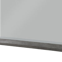Stacy Vanity Dresser Mirror, Wire Brushed Gray Wood Frame, 39 x 41 - BM351954