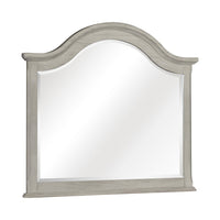 Ugo Vanity Dresser Mirror, Farmhouse Light Gray, 38 x 42 Arched Frame - BM351955