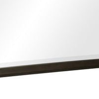 Pagi Vanity Dresser Mirror, Dark Charcoal Black Wood Frame, 38 x 42 - BM351956