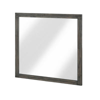 Deena Vanity Dresser Mirror, Brownish Gray Wood Frame, 36 x 41 - BM351957