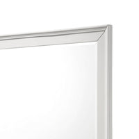 Etgo Dresser Mirror, Framed Design, Transitional White Wood, 39x39 Square - BM351958