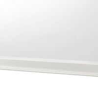 Etgo Dresser Mirror, Framed Design, Transitional White Wood, 39x39 Square - BM351958