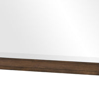 Reva Dressing Mirror, Framed Design, Light Brown Wood, 32x34 Rectangular - BM351960