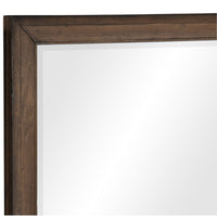 Reva Dressing Mirror, Framed Design, Light Brown Wood, 32x34 Rectangular - BM351960