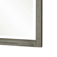 Cadie Dresser Mirror, Planked Top Rail, Antique Gray & Coffee Brown 38x42 - BM351962