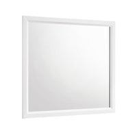 Ameya Dresser Mirror, Framed Design, Printed White Wood Grain, 36x39 - BM351963