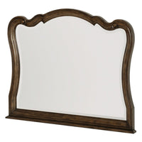 Deborah Dresser Mirror, Arched Frame w Routed Edges, Oak Brown 40x48 - BM351964