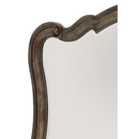 Deborah Dresser Mirror, Arched Frame w Routed Edges, Oak Brown 40x48 - BM351964