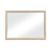 Hadly Dresser Mirror, Framed Design, Farmhouse Style, Beige Wood 38x51 - BM351965