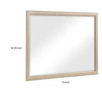 Hadly Dresser Mirror, Framed Design, Farmhouse Style, Beige Wood 38x51 - BM351965