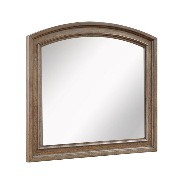 Bely Arched Dresser Mirror, Picture Frame Molding, Antique Brown 37x42 - BM351966