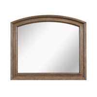Bely Arched Dresser Mirror, Picture Frame Molding, Antique Brown 37x42 - BM351966