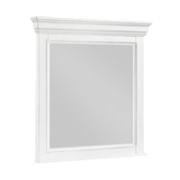 Jena Dresser Mirror, Crown Molded Frame, White Wood, 36x38 Rectangular - BM351967