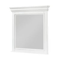Jena Dresser Mirror, Crown Molded Frame, White Wood, 36x38 Rectangular - BM351967
