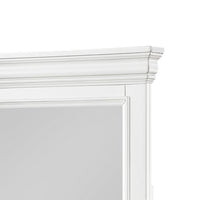 Jena Dresser Mirror, Crown Molded Frame, White Wood, 36x38 Rectangular - BM351967