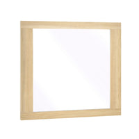 Kery Dresser Mirror, Rectangular Frame, Natural Brown Wood, 37x41 - BM351968