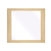 Kery Dresser Mirror, Rectangular Frame, Natural Brown Wood, 37x41 - BM351968