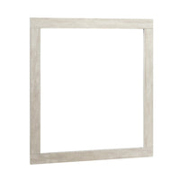 Asmi Dresser Mirror, Framed Design, Dusty Oak Gray Wood, Modern 37x39 - BM351969