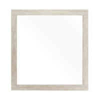 Asmi Dresser Mirror, Framed Design, Dusty Oak Gray Wood, Modern 37x39 - BM351969