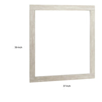 Asmi Dresser Mirror, Framed Design, Dusty Oak Gray Wood, Modern 37x39 - BM351969