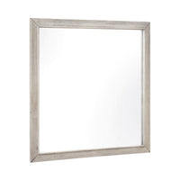 Evy Dresser Mirror, Framed Design, Rustic Gray Wood, 38x38 Square - BM351970