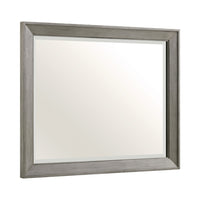 Rimy Dresser Mirror | Framed Antique Gray Wood | Transitional Style 38x47 - BM351971