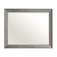 Rimy Dresser Mirror | Framed Antique Gray Wood | Transitional Style 38x47 - BM351971
