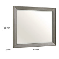 Rimy Dresser Mirror | Framed Antique Gray Wood | Transitional Style 38x47 - BM351971