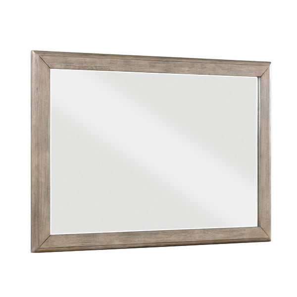 Cely Dresser Mirror, 36x52 Picture Frame Molding, Rustic Oak Gray Wood - BM351973