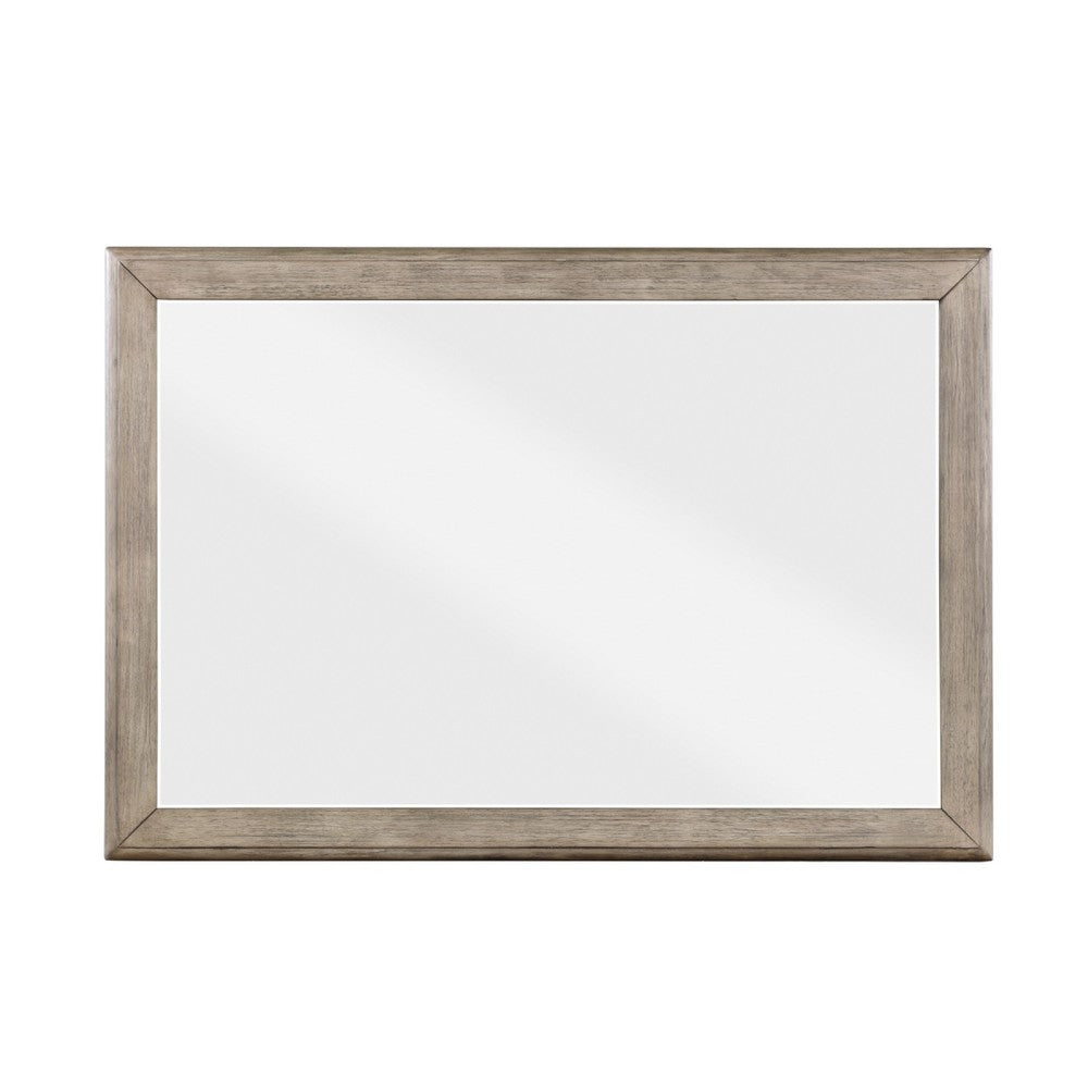 Cely Dresser Mirror, 36x52 Picture Frame Molding, Rustic Oak Gray Wood - BM351973