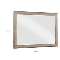 Cely Dresser Mirror, 36x52 Picture Frame Molding, Rustic Oak Gray Wood - BM351973
