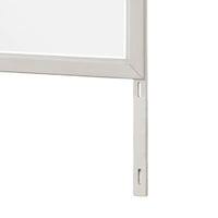 Flo 38x38 Square Dresser Mirror, Picture Frame Molding, Antique White - BM351974