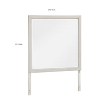 Flo 38x38 Square Dresser Mirror, Picture Frame Molding, Antique White - BM351974