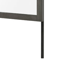 Nemy Dresser Mirror, 38x42 Rectangular Attachable Design, Rustic Gray Wood - BM351975