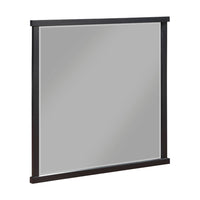 Acy Dresser Mirror, Elegant 40x40 Square Frame, Modern Black Wood - BM351976