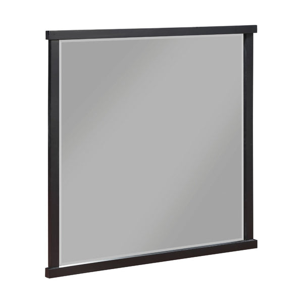 Acy Dresser Mirror, Elegant 40x40 Square Frame, Modern Black Wood - BM351976