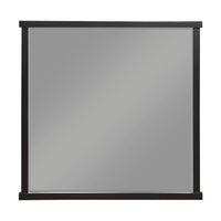 Acy Dresser Mirror, Elegant 40x40 Square Frame, Modern Black Wood - BM351976