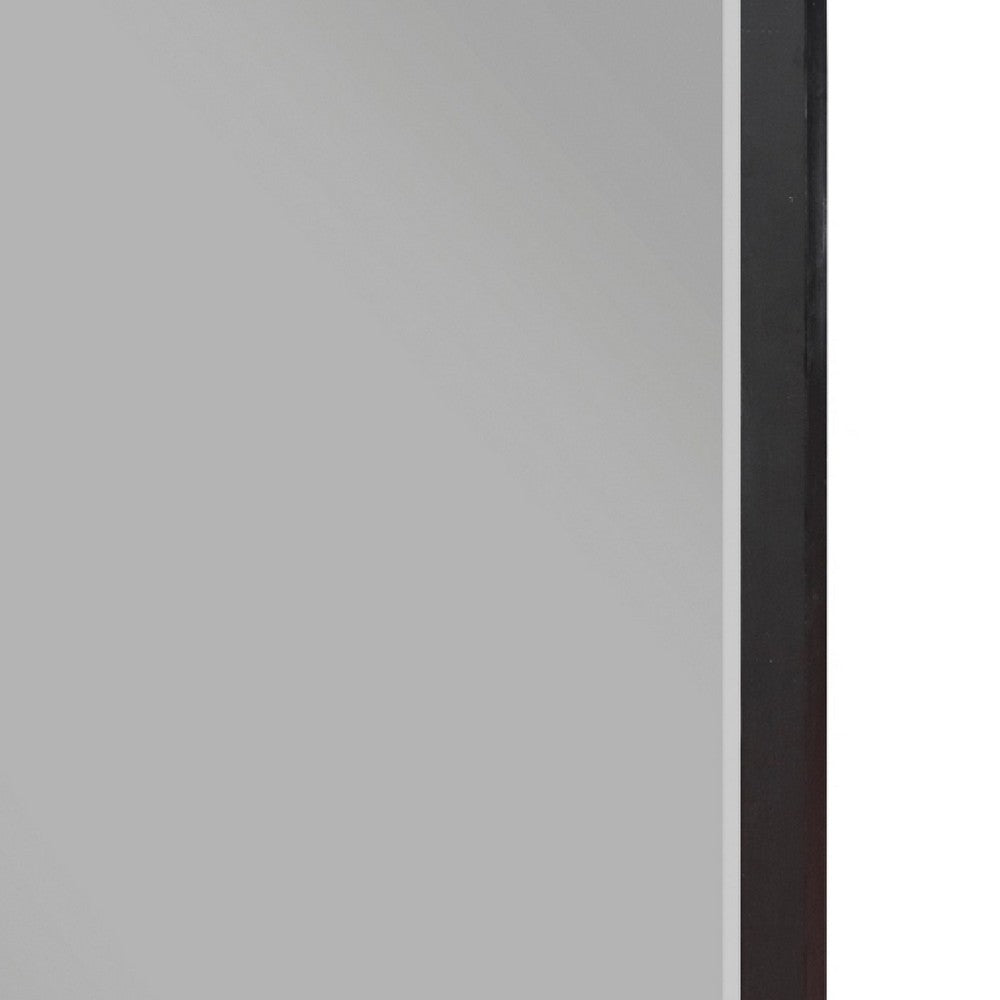 Acy Dresser Mirror, Elegant 40x40 Square Frame, Modern Black Wood - BM351976