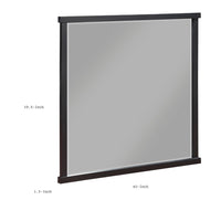 Acy Dresser Mirror, Elegant 40x40 Square Frame, Modern Black Wood - BM351976