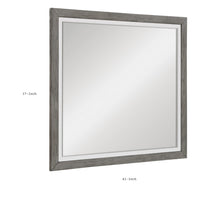 Rowy Dresser Mirror | Dual Tone Frame | Ivory & Gray Wood | 37x41 Square - BM351977