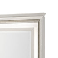 Dery Dresser Mirror with LED, White and Gold Wood Frame, 36x44 Rectangular - BM351978