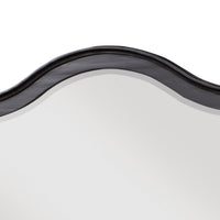 Vix Dresser Mirror, 39x42 Classic Arched Frame, Charcoal Brown Wood - BM351979