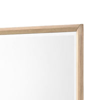 Kali Dresser Mirror, Midcentury 38x38 Square Natural Oak Brown Wood Frame - BM351980