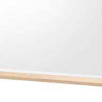 Kali Dresser Mirror, Midcentury 38x38 Square Natural Oak Brown Wood Frame - BM351980