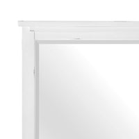 Gemi Dresser Mirror, Antique White Rub Through Finish Wood 34x39 Square - BM351981